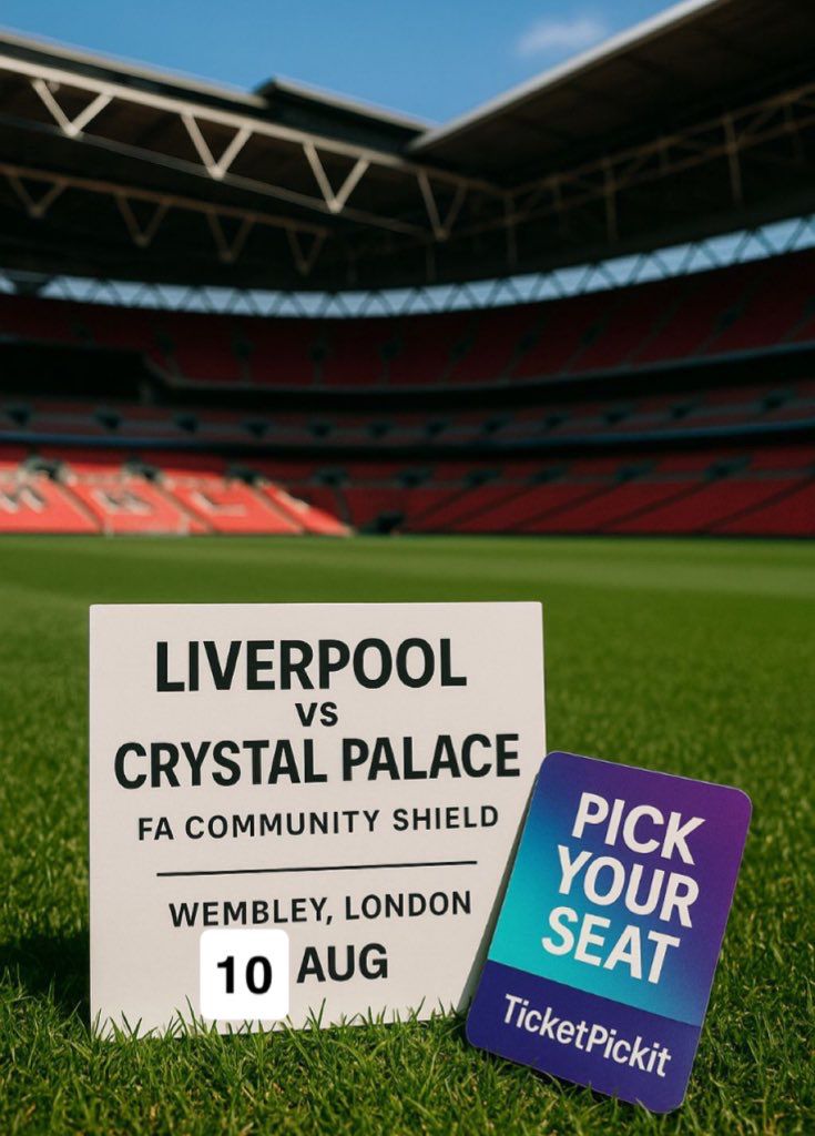 COMMUNITY SHIELD - Liverpool FC vs Crystal Palace FC Tickets - Sun 10 Aug 2025